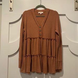 Long sleeve babydoll top